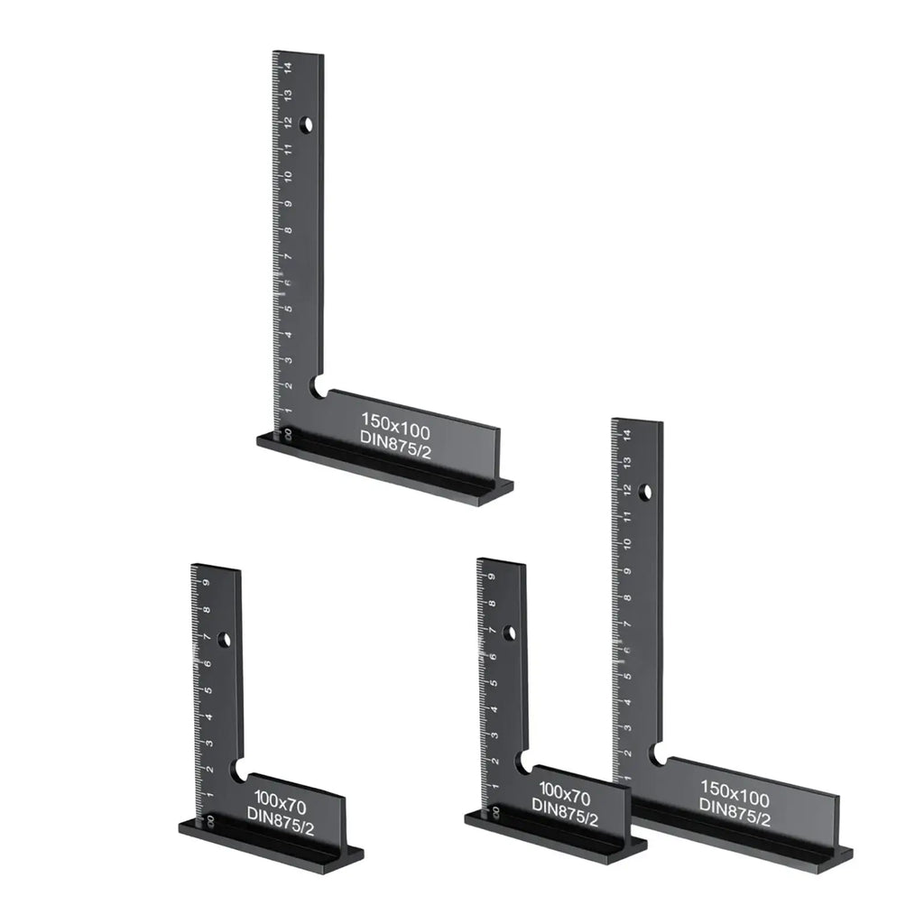 Metric Metal L Square Ruler High Precision Right Angle Measuring Tool for Machinist and Carpenter Applications