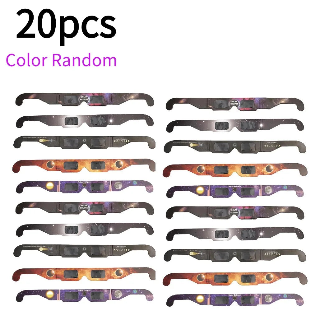 30pcs CE/ISO Certified Paper Solar Eclipse Glasses Safe For Direct Sun Viewing Observe Total Eclipses Partial Eclipse Wholesale