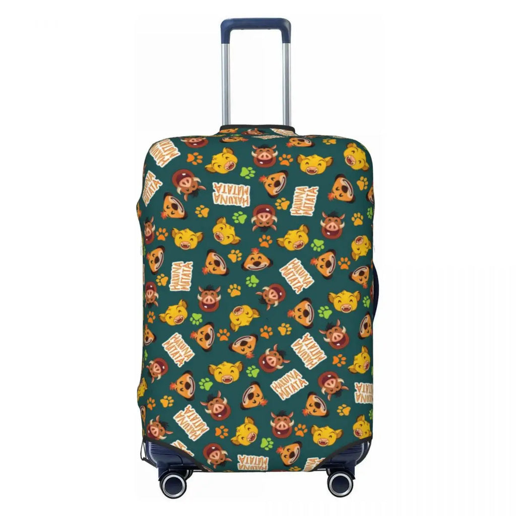 Custom The Lion Cartoon K-Kings Simba Luggage Cover Fashion Suitcase Protector Covers Suit For 18-32 inch