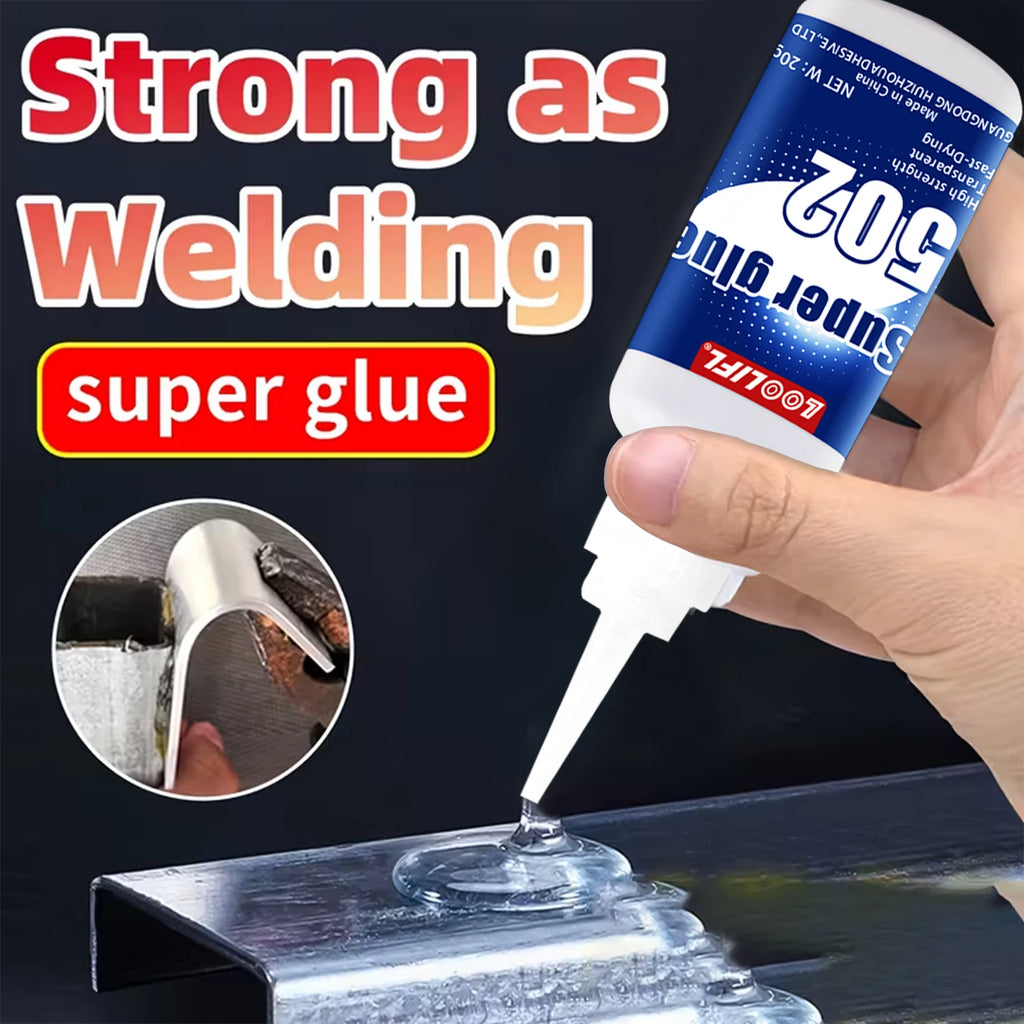 Super Glue 502 Liquid Quick Drying Adhesive Cyanoacrylate Sealant Is Suitable for Wood, Plastic, DIY Models, Ceramics, Glass, Et