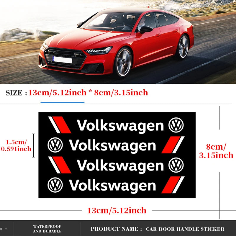 Car Door Anti Scratch Auto Door Handle Protector Decals Wiper Stickers For VW Passat Jetta Golf 4 7 Touran MK 3 4 7 Polo Tiguan