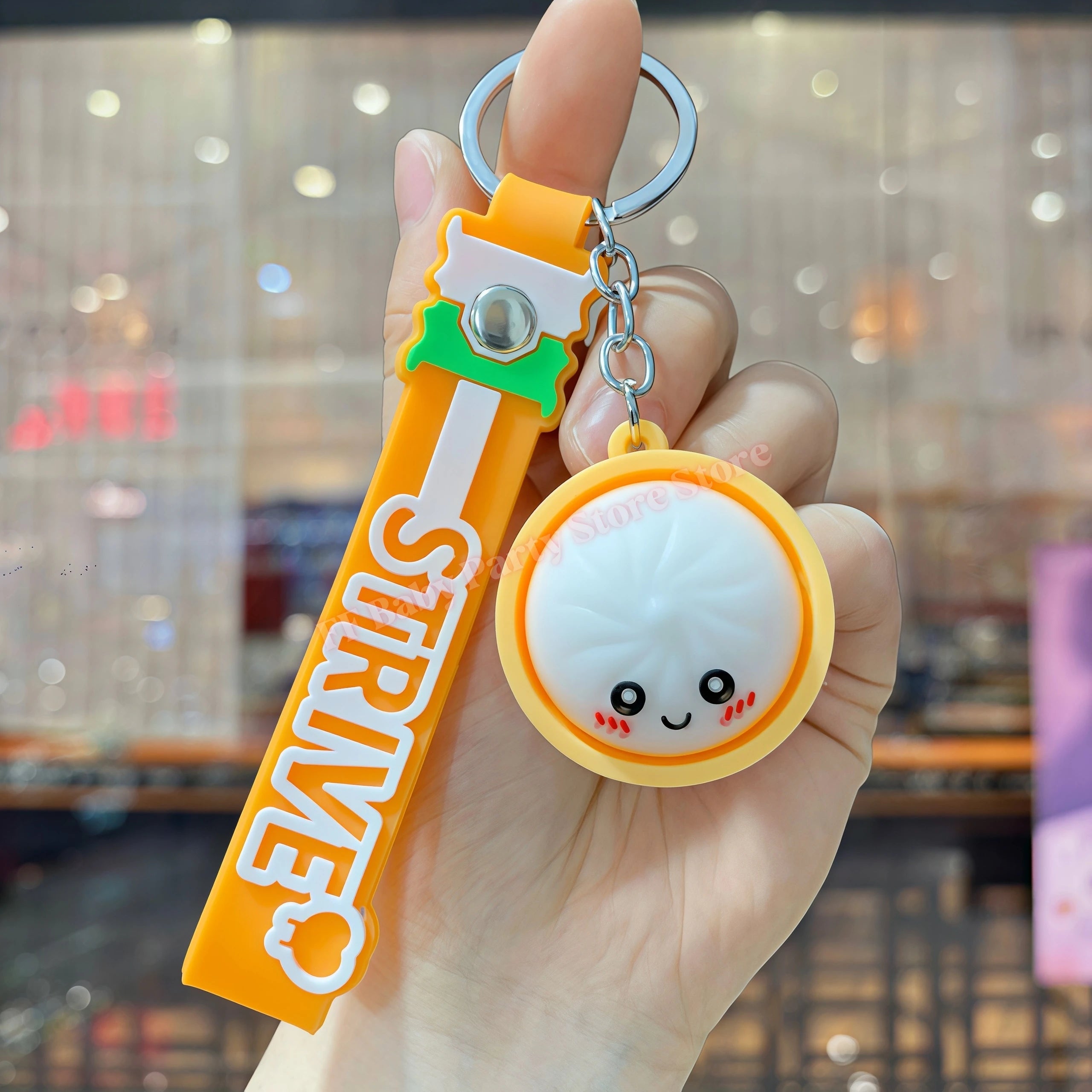 Dumpling Keychains Cute Baozi w/Steamer Random Color for Gift Bags Party Favors Wedding Favors for Guests Birthday Gift Supplies