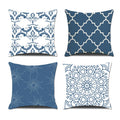 4Pcs Linen Throw Pillow Covers 45x45cm Decorative Cushion Cases for Sofa Bedroom Living Room Home Decor Zippered Pillowcases