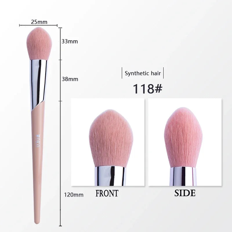 1pcs Makeup Brush Face Contour Powder Foundation Bronzer Cream Blush Eyeshadow Smudge Eyeliner Fashion Fenty Style Beauty Tool
