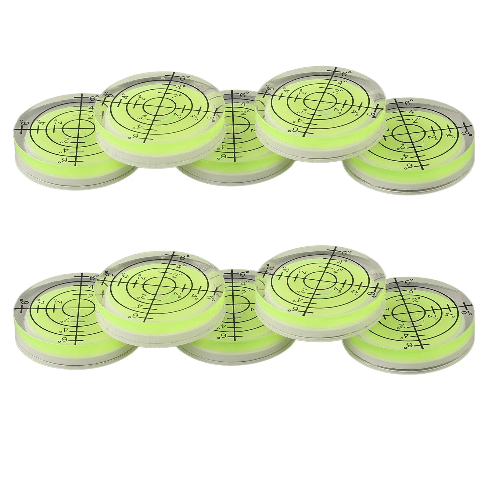 10 Pieces 32*7mm Translucent Round Bubble Level Gauge For Spirit Degree Mark Measure Meter LCD Mount Frame Carpentry Tools