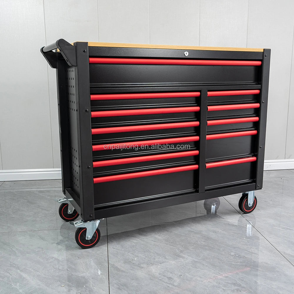 Cheap Tool Chest Rolling Toolbox Workshop Lockable Tool Cabinet with OEM Support with 12 Drawers
