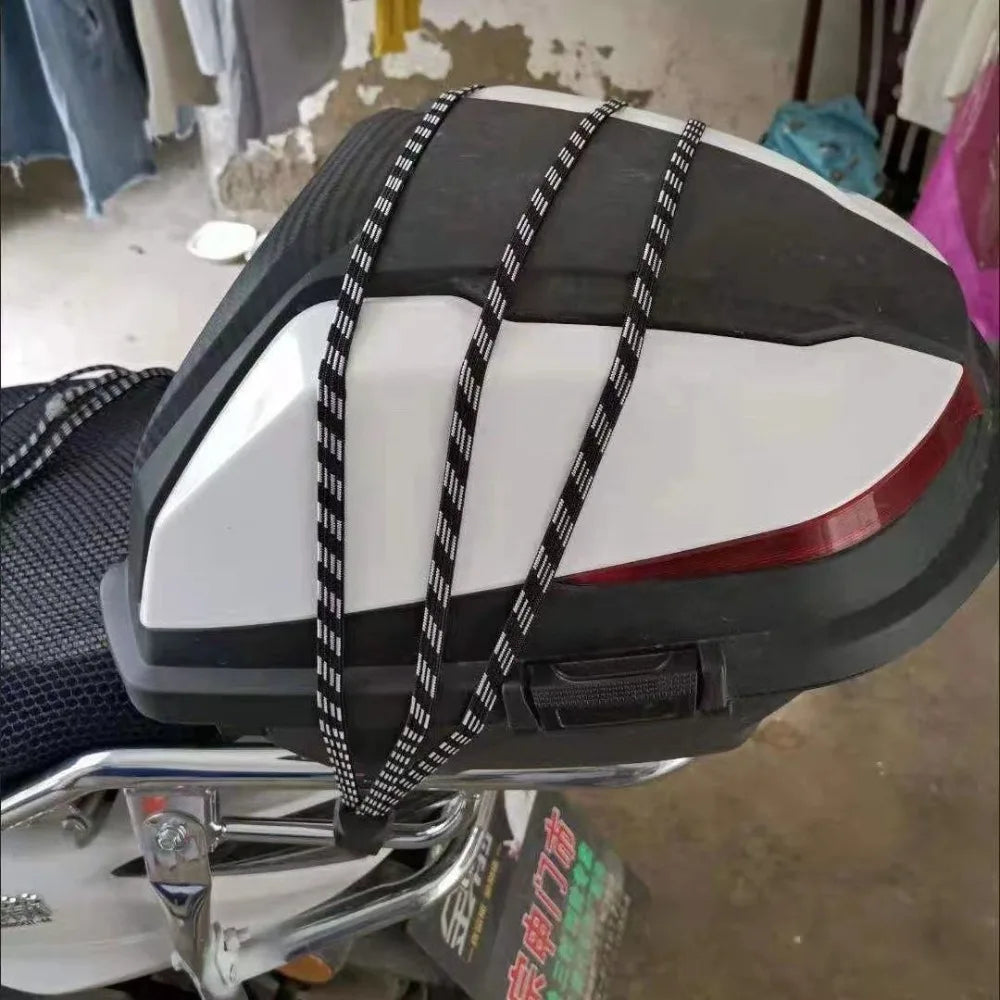 Bicycle Luggage Rope Elastic Carrier Rack Straps Elastic Rubber Belt Buckle Rope Belt with Hook Mountain Bike Bag Accessories