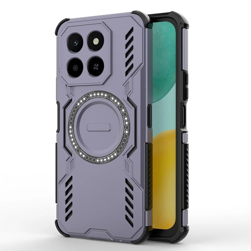 For Honor X6C Case Cover Huawei Honor X6C Capas Bumper Armor Shockproof Magnetic Attraction Adsorption Charge Fundas Honor X6C