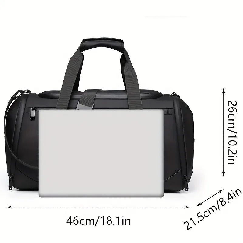 Large Capacity Carry on Travel Bag for Men Spacious Sports Gym Bag with Multiple Compartments Weekend Overnight Duffel Bag