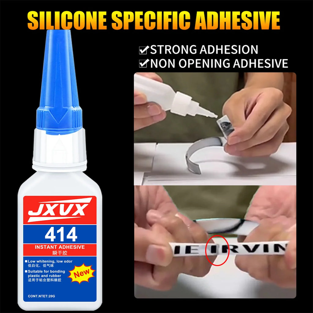 414/480 Rubber Adhesive Glue Flexible Instant Tire Repair Black Glue  Cyanoacrylate Adhesive Super Strong Wear-resistant Non-corrosive Adhesive Instant Bond Leather 20g.