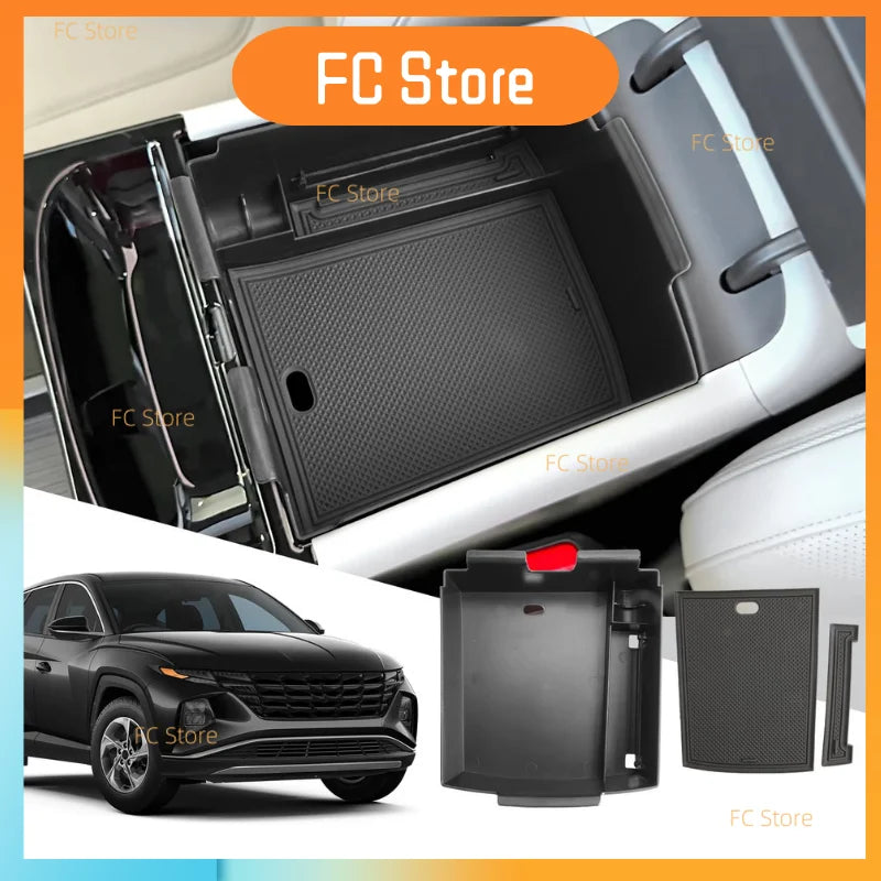 For Hyundai For Tucson NX 2025 2026 Car Central Armrest Storage Box Central Control Container Auto For Tucson 2025 Accessories