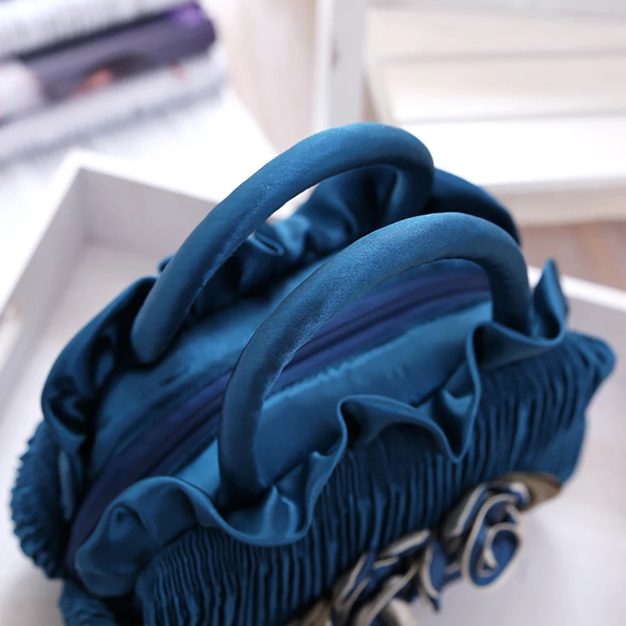 New style women's bag - mini bag - Xiao Xiang lady's flower bag - wallet - silk fabric bag - mobile phone bag