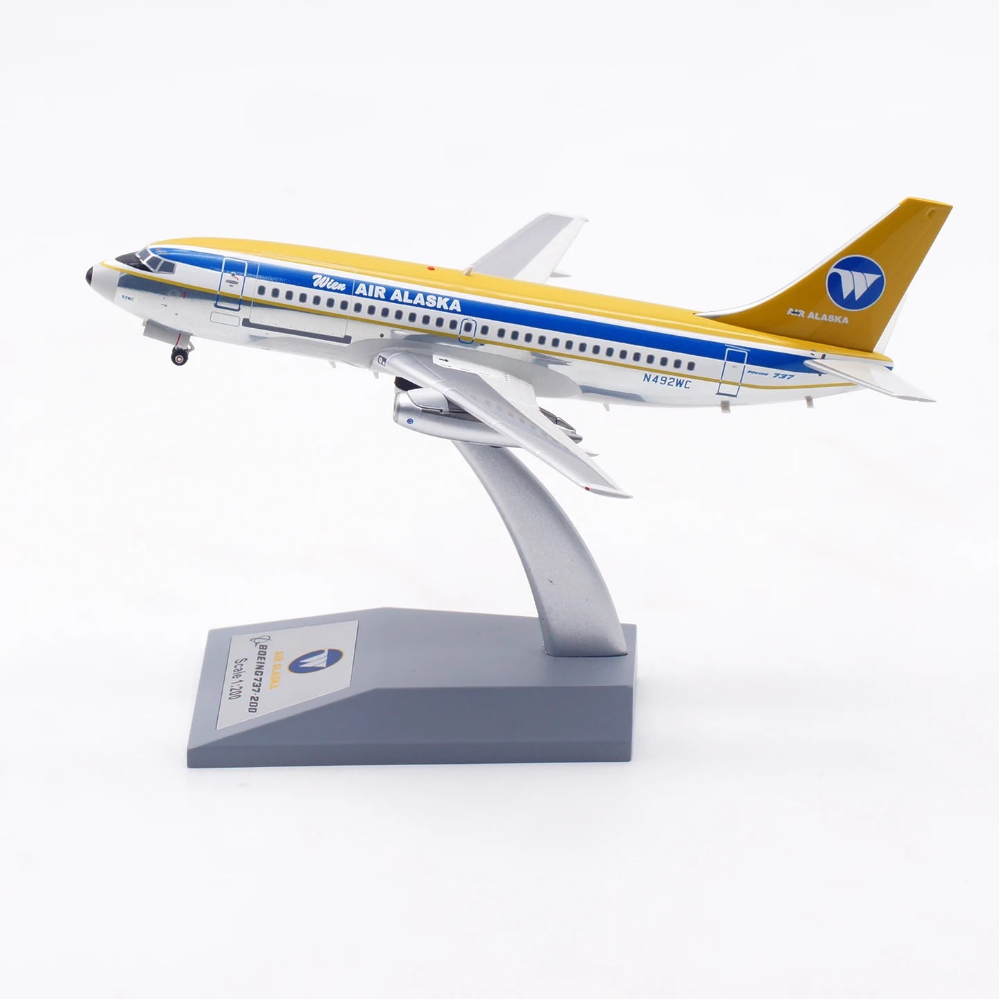 IF732WC1124P Alloy Collectible Plane Gift INFLIGHT 1:200 Wien Air Alaska Boeing B737-200 Diecast Aircraft Jet Model N492WC