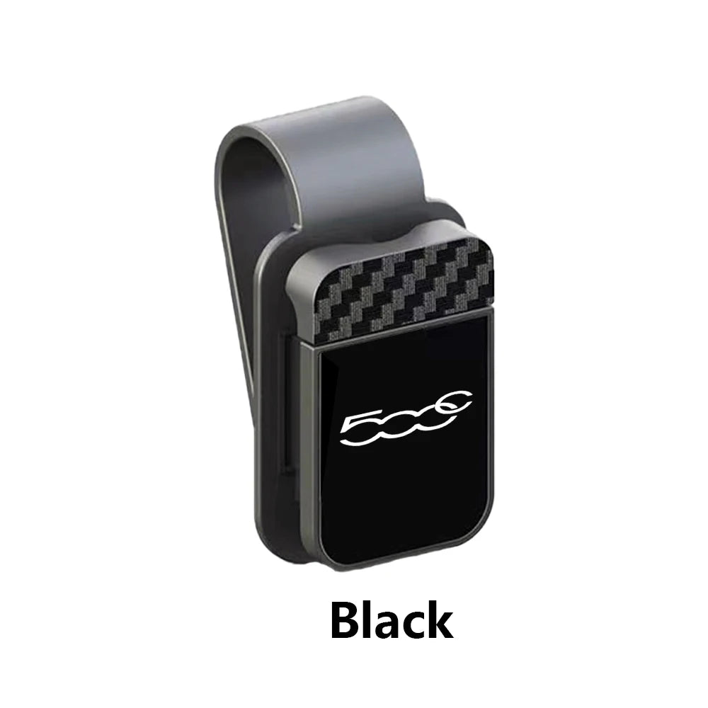 Car Sun Visor Glasses Clip Carbon Fiber Eyeglasses Sunglasses Storage For Fiat 500 500C 2012 500X 500L Abarth 695 PUNTO