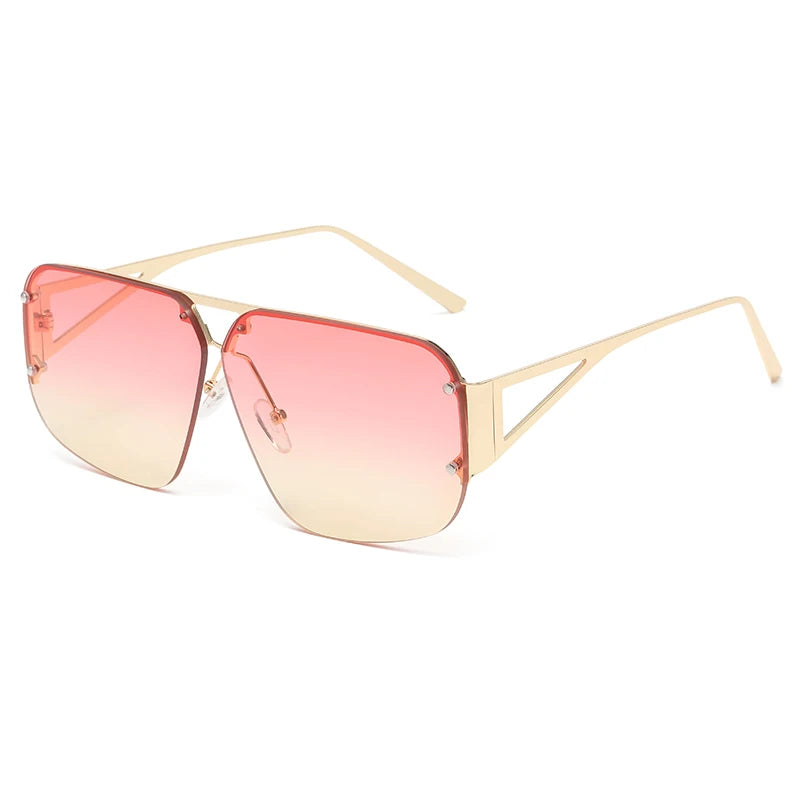 Hiking Camping Rectangle Anti Light Glasses Women Metal Frame Glasses Vintage Brand Square Men Shades Female Eyewear UV400