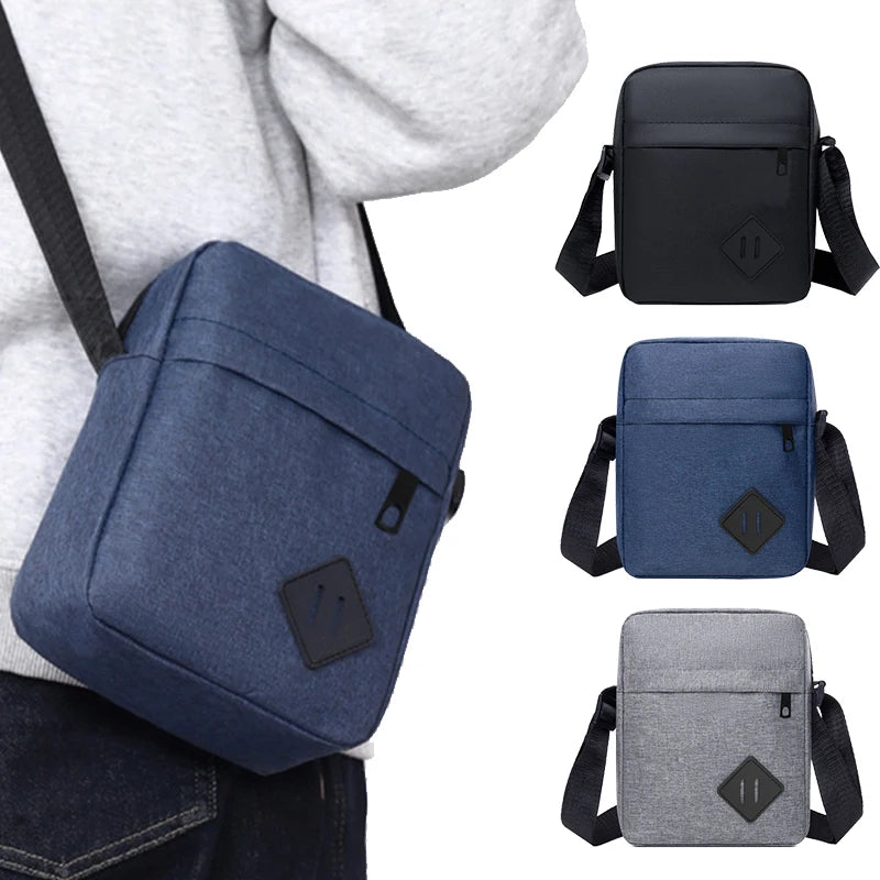 Everyday Versatile Oxford Shoulder Bag Trendy Compact Crossbody, Comfort Strap for Men’s All Casual Daily Occasions
