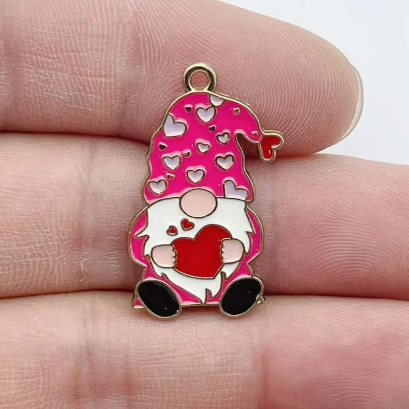 10pcs Cartoon Animal Droplet Alloy Pendant DIY Jewelry Accessories Bag Decorative Pendant