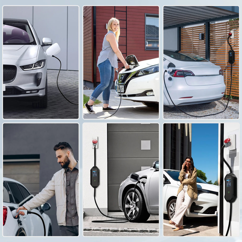 AFYEEV Type2 Portable EV Charger 11KW 16A 3 Phase GBT Electric Car Charger Wi-Fi APP Bluetooth Version Remote Control CEE Plug