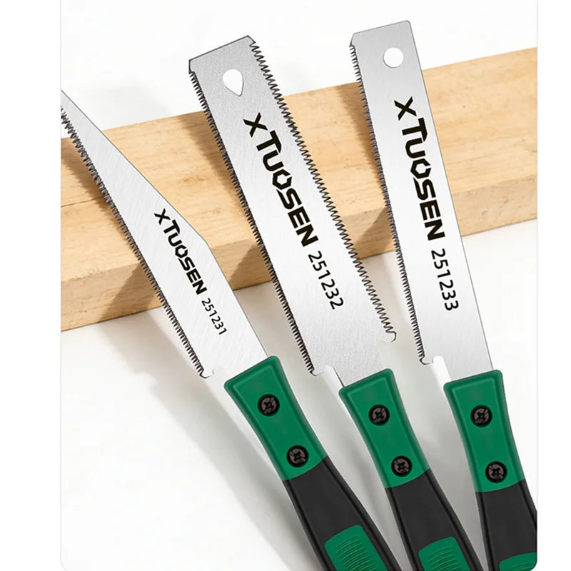 Universal Hand Saw for Home DIY, Multi-Purpose Cuts Wood, PVC, Plastic & Drywall, Compact Woodworking Tool