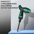 2 in 1 T-Shape Household Ratchet Handle Screwdriver Set Ratchet Screwdriver Bit Insulated Handle For Electrician Tool in
