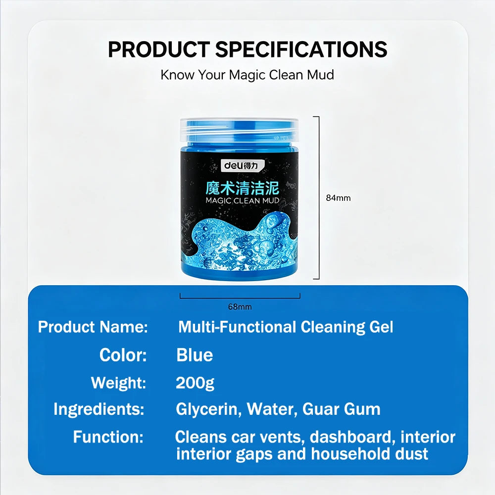 Magic Clean Mud Multi-functional Car & Household Cleaning Gel Deep Adsorption Dust Remover Reusable Safe Cleaning Slime