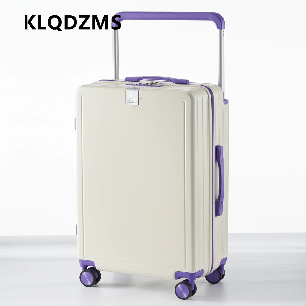 KLQDZMS 20"22"24"26"28 Inch Zipper Suitcase PC Boarding Box Multifunctional Trolley Case Large-capacity Password Luggage Bag
