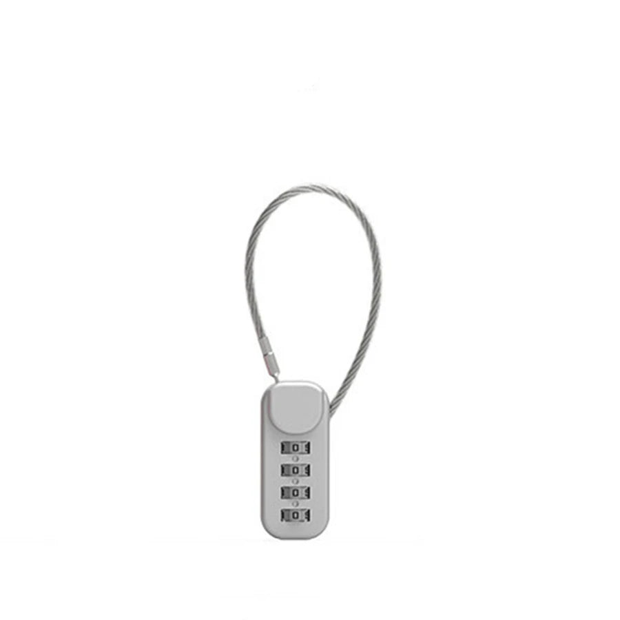 3 Digits Lock Multifunctional Smart Airplane Lock Zinc Alloy Suitcase Luggage Bag Password Key Anti-theft Lock with Long Chains