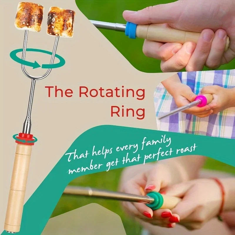 Marshmallow Roasting Sticks Bulk Smores Skewers Hot Dog Camping Skewers Accessories Extendable Forks Bbq Tools Smores Sticks