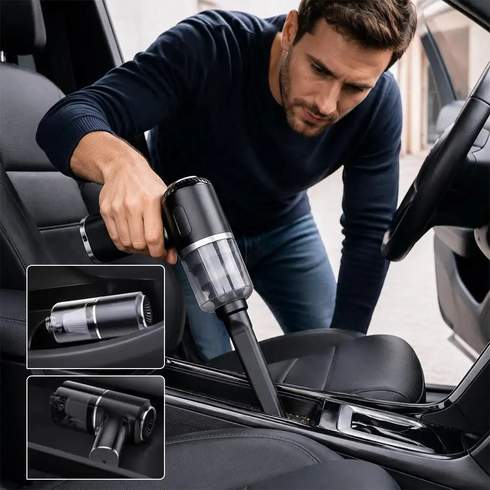 Wireless Handheld Vacuum Cleaner Cordless Car Vacuum Strong Suction Portable Blower Dual Use Auto Home Cleaning Tool High Power