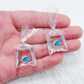 10pcs simulation transparent water bag small fish goldfish carp DIY jewelry accessories keychain pendant earrings accessories