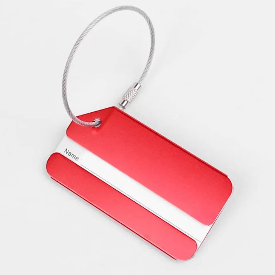 1PC Aluminium Metal Travel Accessories Luggage Baggage Suitcase Backpack Bags Address Tags Name Label Holder for Women Men