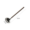 Japanese Wooden Handle Soup Spoon 304 Stainless Steel Mini Strainer Spoon Spatula Hot Pot Ladle Tableware Colander Cooking Tools