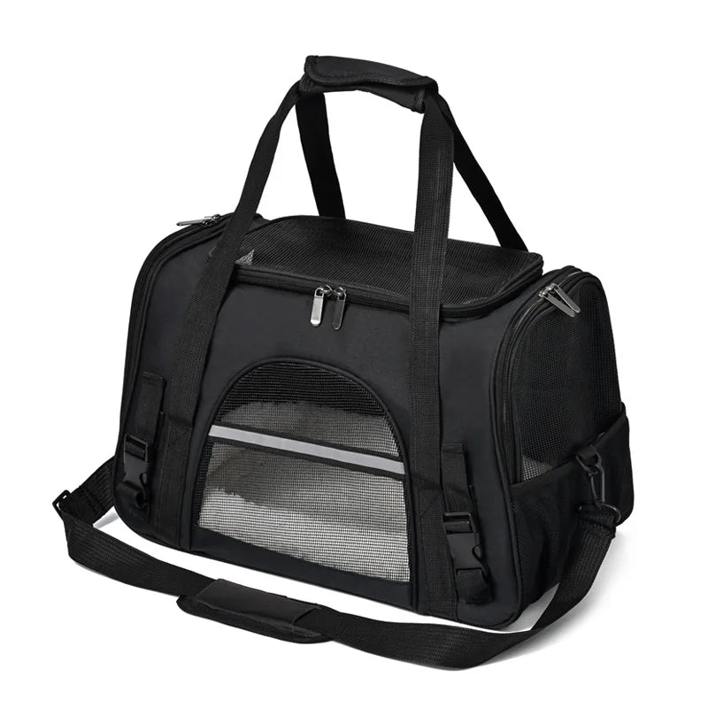 Breathable Pet Carrier Bag, Portable Foldable Travel Handbag for Small Cat Dog Outdoor