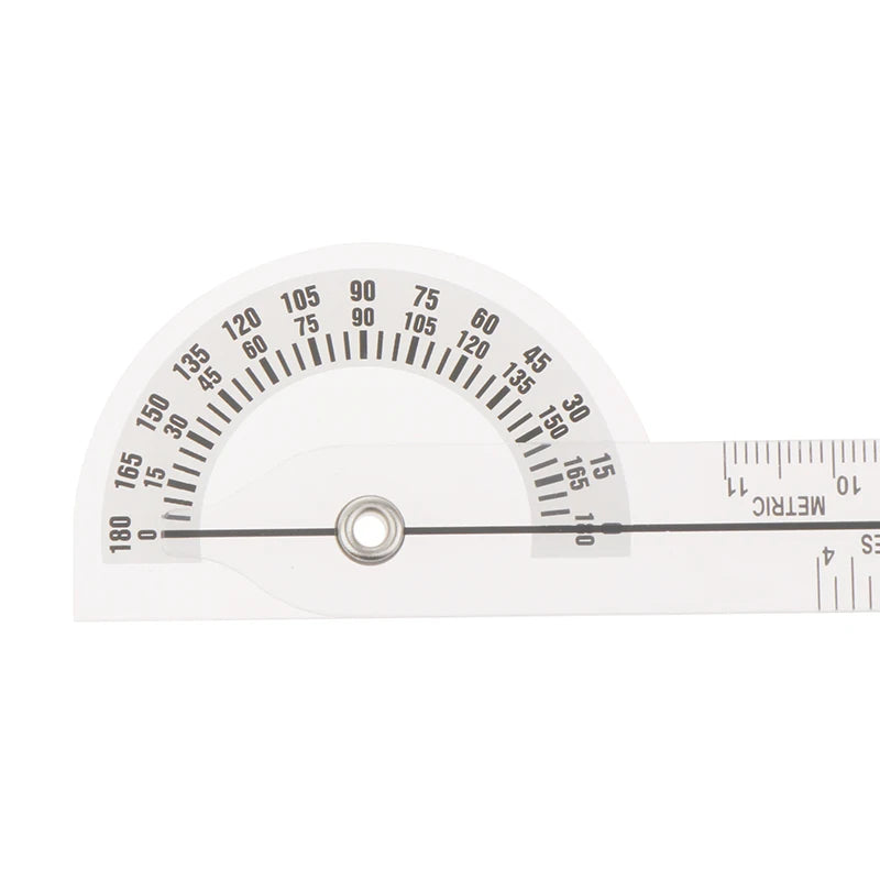 B*1PCS  Transprent Cheap Wholesale PVC  Finger Goniometer Plastic Protractor 180 Degree Angle Ruler Finger Ruler