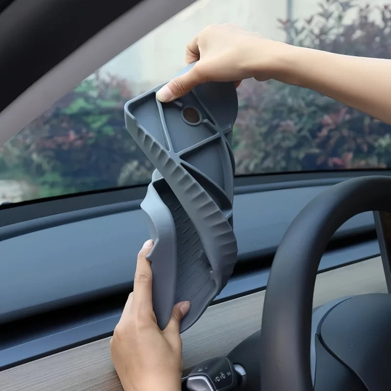 For Tesla Model YL/Model 3 Highland/Model Y Juniper 2025+ High Quality Durable Silicone Console Phone ETC Storage Tray Organizer