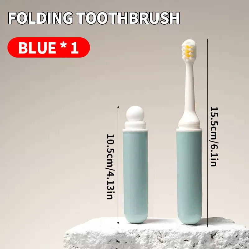 3 in 1 Travel Grooming Set - Portable Mouthwash Cup, Toothbrush, Toothpaste Storage Box - Essential Multifunctional Mini