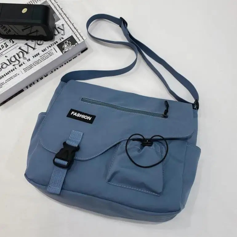 Men's Messenger Bag Japanese Fashion Large Capacity Handbags Shoulder Bag Casual Student Canvas Bag Nylon Tooling Crossbody Bags