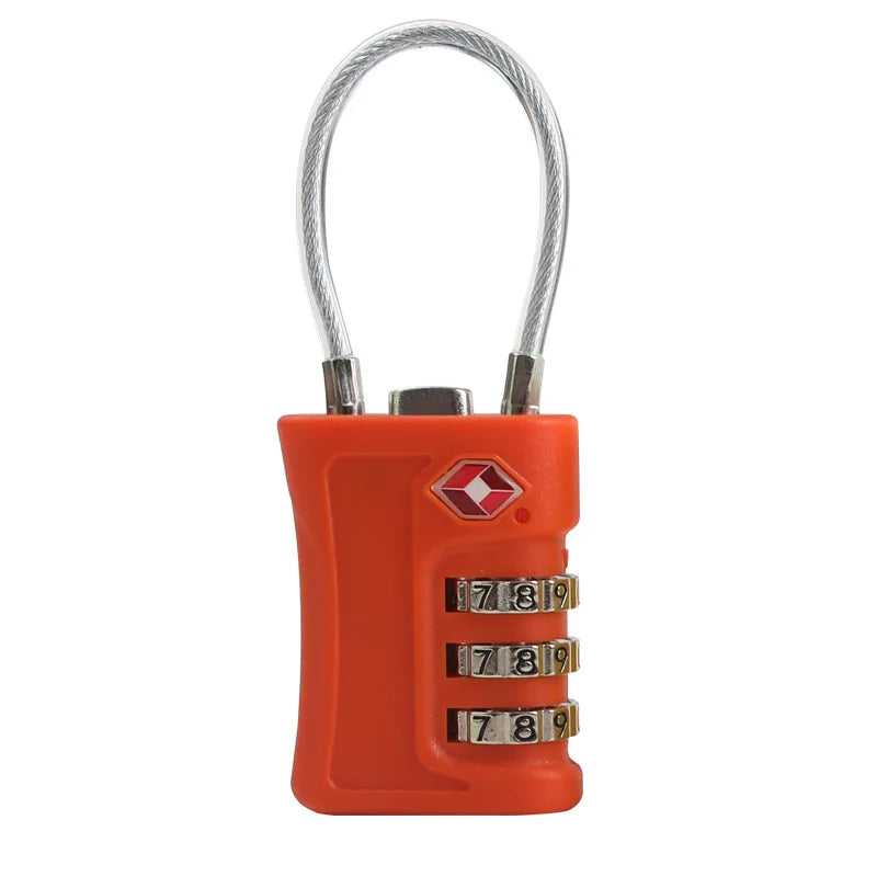 TSA Customs Lock 3 Digits Travel Password Changeable Lock Digital Lock Zinc Alloy Suitcase Luggage Anti-theft Lock for Airplane