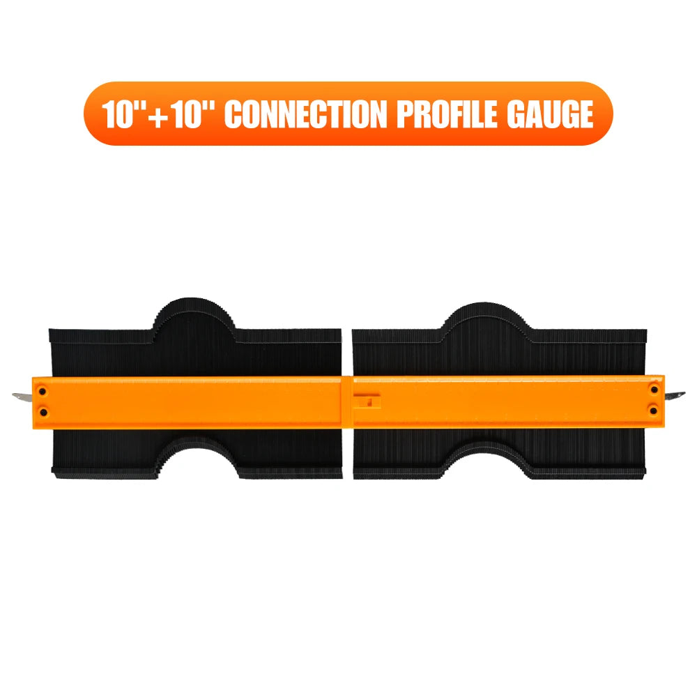 ONKEL.J Brand Connection Contour Gauge Profile Tool Alloy Adjustable Lock Edge Shaping Wood Measure Ruler Tiles Meethulp Gauge