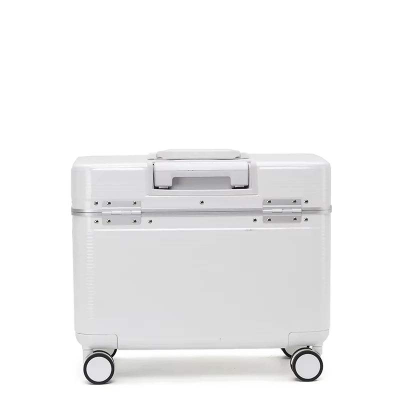 Bunnyfly 18" Aluminum Alloy Frame Spinner Suitcase Camera Trolley Pilot Luggage Bag with Wheels Photography Equipment Case