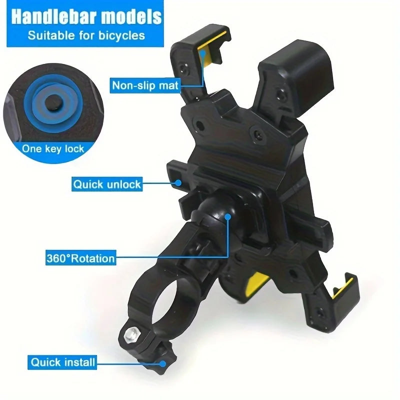 Motorcycles Bicycles Phone Holder Universal Phone Navigation Bracket for Riding Shockproof
