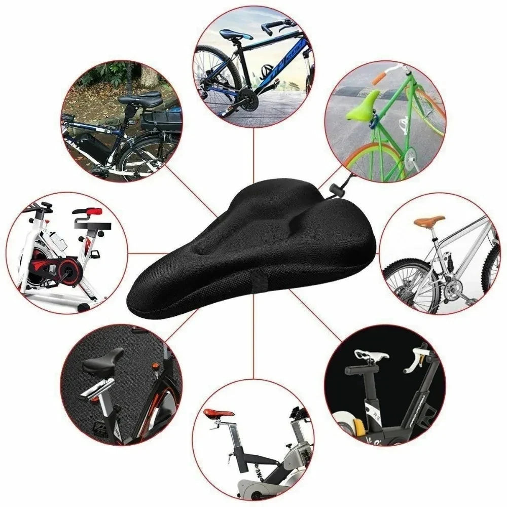 Breathable Bicycle Seat Cover MTB Bike Soft Thickened Saddle Seat Cushion Cycling Sponge Pad Cushion Cover Riding Accessories