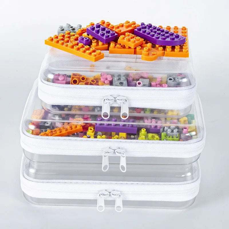 Storage Box Case Square Plastic Containers Box Travel Cosmetics Bag Bathing/Toy Organize Bag Waterproof Zipper Bag Travel Bag