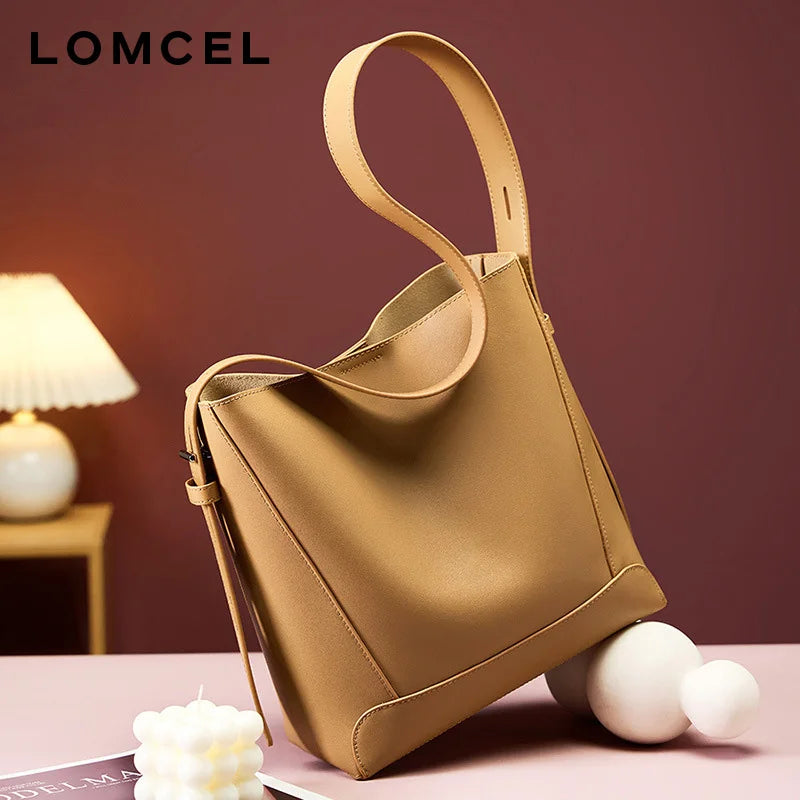 LOMCEL 7 Large bag New autumn-winter women's bag, crossbody bag, versatile genuine leather single shoulder bag, large capacity