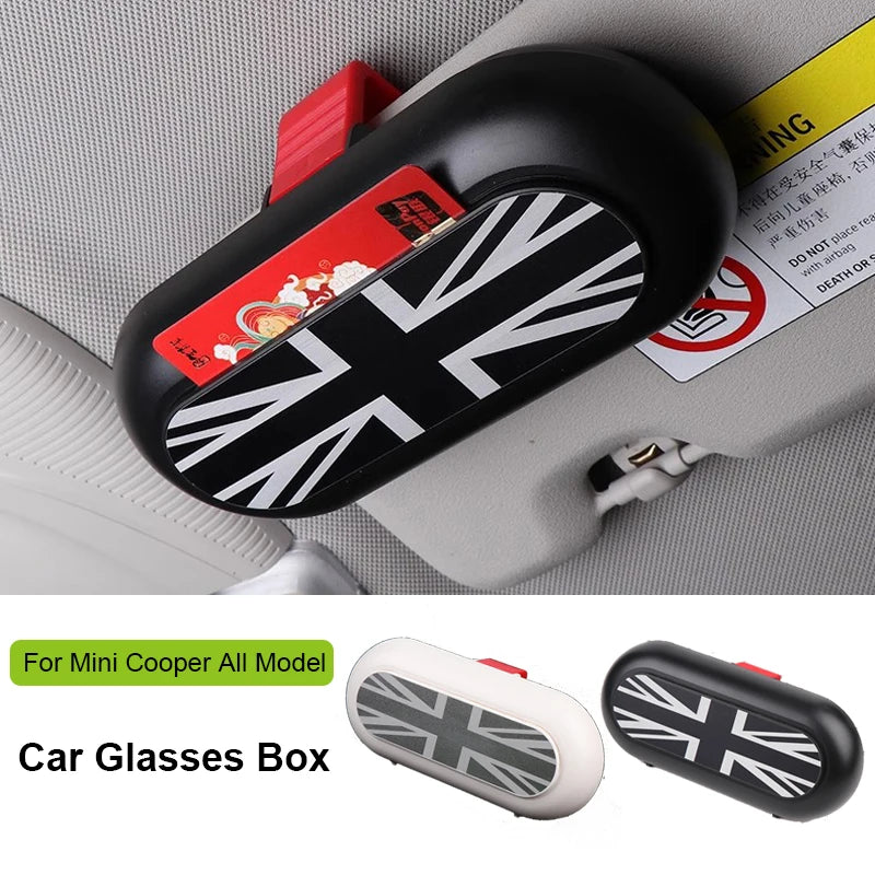 Car Sunglasses Holder Sun Glasses Box Eyeglasses Case for Mini Cooper R50 R53 R56 R55 R60 R61 F54 F55 F56 F60 Countryman Clubman