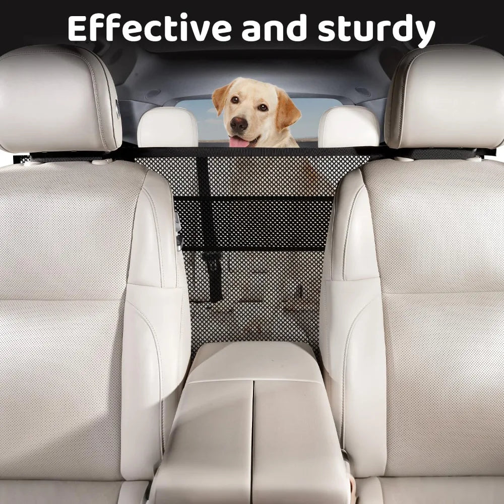 Dog Car Barrier,Dog Car Net Barrier with Mesh Organize,Pet Divider Fit Car/SUV/Truck