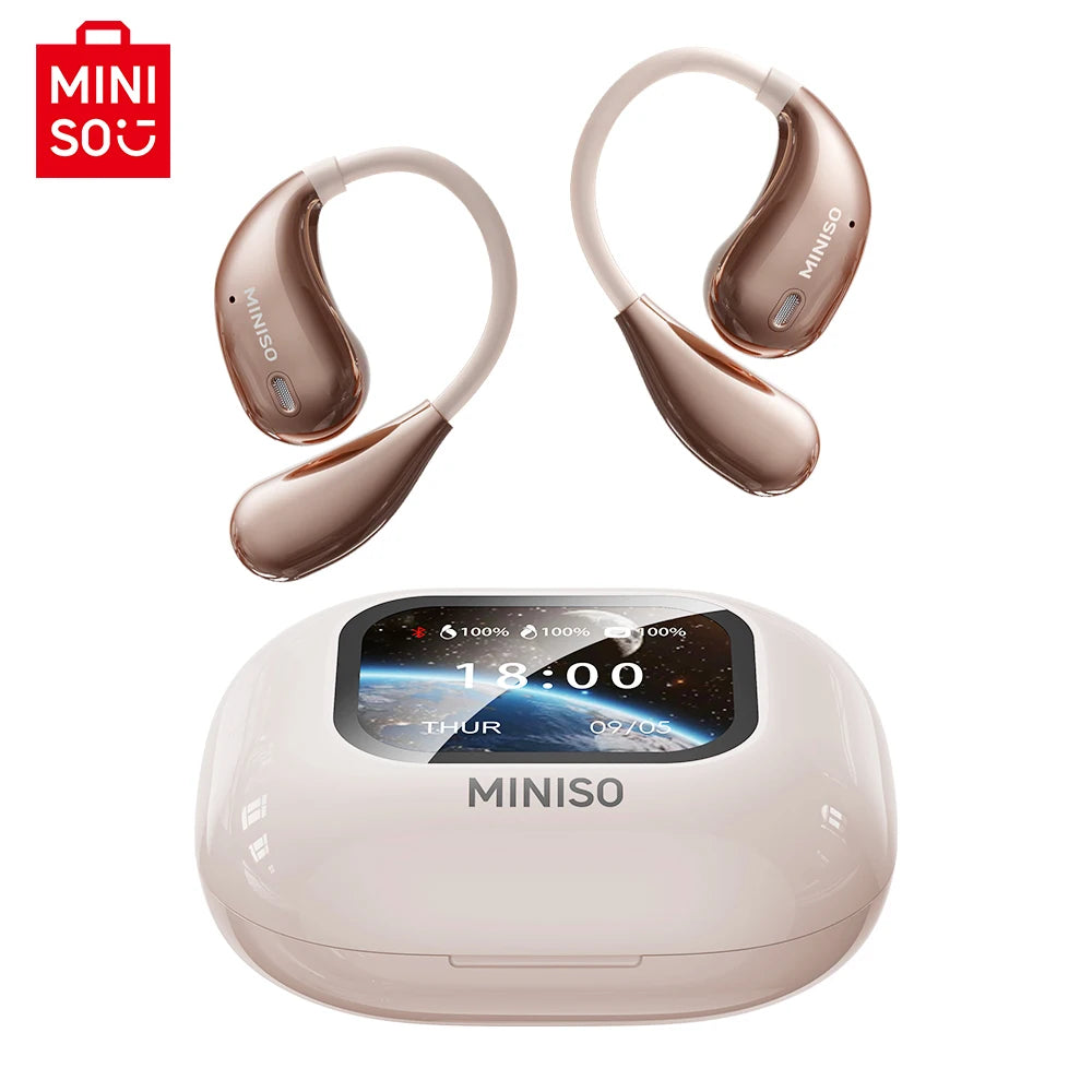 MINISO M95 AI Translator TWS Bluetooth Earphone with Mic Sports Wireless Headphones Long Battery Life Full Color Touch Screen