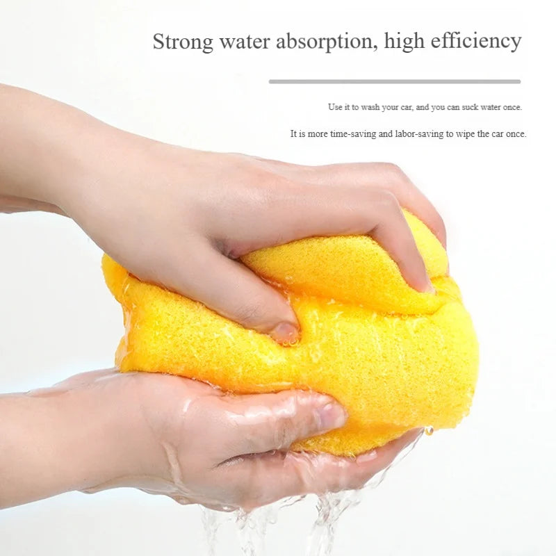 Large honeycomb structure car washing sponge high density foam suit for scratch free auto body cleaning task