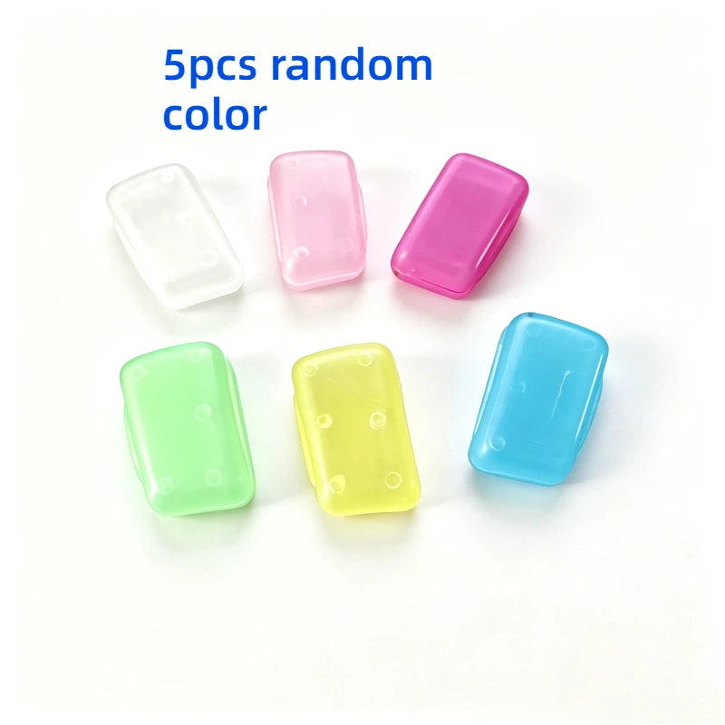 5PCS Random Color Travel Toothbrush Head Cover Toothbrush Head Protector Portable Outdoor Travel Toothbrush Protective Case