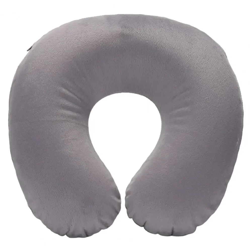 U-shaped Neck Pillow Inflatable Memory Foam for Fatigue Relief Ideal Travel Flight Headrest Comfortable Sleep Support Cushion